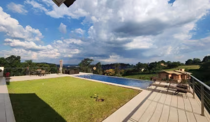 Casa 3 suítes, 566 m² - venda por R$ 4.390.000 ou aluguel por R$ 26.545/mês - Condomínio Santa Fé - Vinhedo/SP