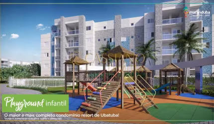 Apartamento à venda de 58m² | 02 dormitórios, sendo 01 suíte e 01 vaga de garagem | Maranduba Beach Resort - Praia do Sapê | Ubatuba
