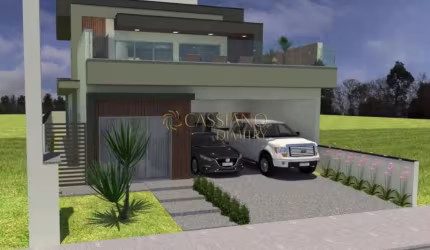 Casa assobradada à venda de 187m² | 03 domitórios, sendo suítes e 04 vagas de garagem | Condomínio Malibu | Caçapava.