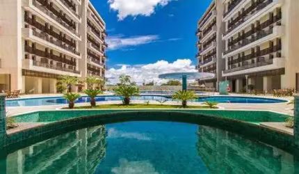 - Apartamento 01 quarto, 52m2, Venice park, park sul, mobiliado, ótima localização, área de lazer completa, condomínio fechado alto padrão