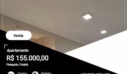 Apartamento para Venda em Cuiabá, Paiaguás, 2 dormitórios, 1 banheiro, 1 vaga