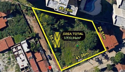 Terreno à venda, 1.722,94 m² por R$ 1.400.000 - Cambeba - Fortaleza/CE