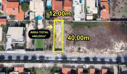 Terreno amplo próximo a praia à venda, 480 m² por R$ 432.000 - De Lourdes - Fortaleza/CE