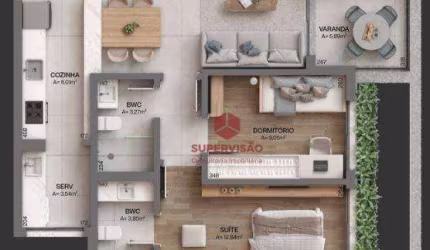 Apartamento com 2 dormitórios à venda, 77 m² por R$ 1.318.724,90 - Cacupé - Florianópolis/SC