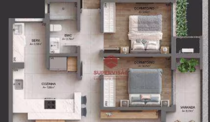 Apartamento à venda, 101 m² por R$ 1.677.071,88 - Cacupé - Florianópolis/SC