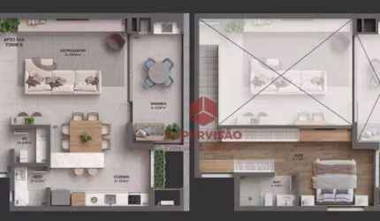 Apartamento Duplex à venda, 117 m² por R$ 1.677.071,88 - Cacupé - Florianópolis/SC