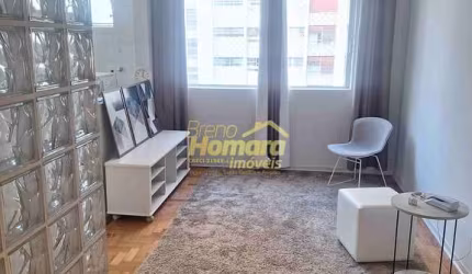 Apartamento para locação, mobiliado, 64m² área útil, 2 quartos e 1 vaga de garagem, em Santa Cecíli