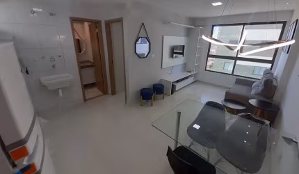 FLAT MOBILIADO novo na 30m² em Nova Barra a caminho de Suape
