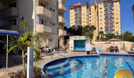 Oportunidade única! Flat mobiliado no Mont Blanc com 1 quarto suíte, piscinas aquecidas, academia