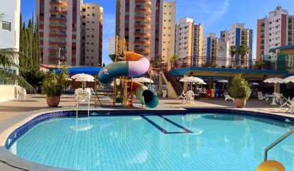 Excelente apartamento a venda em Caldas Novas, mobiliado, 3 quartos, parque aquático