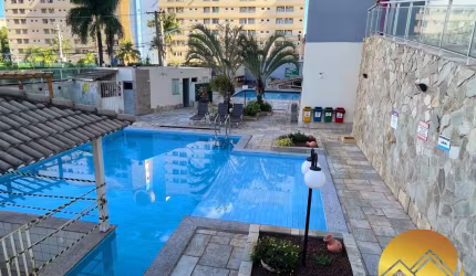 Apartamento com 1 quarto suíte, sala, cozinha, varanda, mobilado, sol da manhã, piscinas, sauna