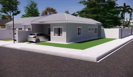 Casa a venda na praia com espaço de terreno