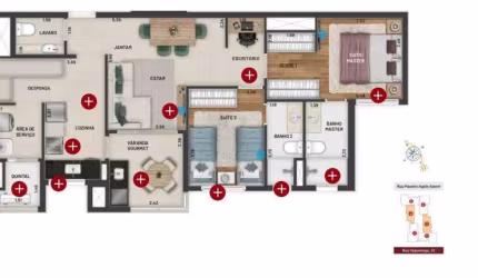 Apartamento à venda em Campinas, Chácara da Barra, com 2 quartos, 81m²