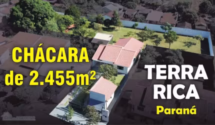 CHÁCARA À VENDA DENTRO DE TERRA RICA no Paraná