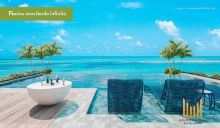 Apartamento Flat beira mar pé na areia