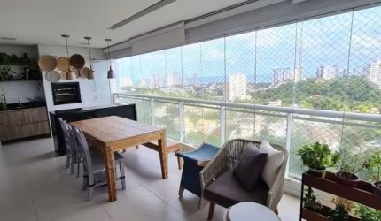 ETCO Greenville, 172m², 3 suítes, 3 vagas + depósito, climatizado, fina decoração, fino acabamento, vista mar, home office, hidromassagem. Agende ja!