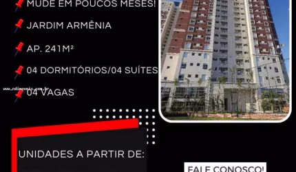 Apartamento para Venda em Mogi das Cruzes, Jardim Armenia, 4 dormitórios, 4 suítes, 5 banheiros, 4 vagas