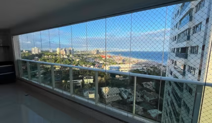 Lindo e versátil apartamento 3 suítes nascente, andar alto vista mar proximo de farmácias, mercados, escolas, na orla de Pituaçu.