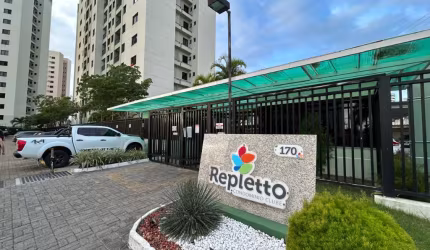 Apartamento no Repletto Condomínio Clube, 8º andar, sombra (melhor coluna), desocupado!
