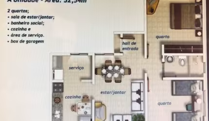 Apartamento 2/4
