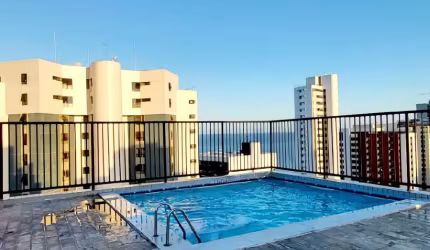 Melhor Flat do prédio completamente mobiliado a uma quadra do mar em frente as quadras de Beach Tenis