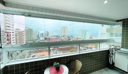 Apartamento 01 dormitório - Mobiliado - Vista Mar -  Bairro: Mirim