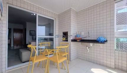 Apartamento em Praia Grande, Guilhermina com 3 quartos, 2 suítes, 116m²