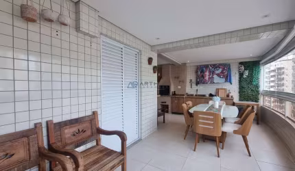 Apartamento em Praia Grande, Canto do Forte com 4 quartos, 3 suítes, 202m²