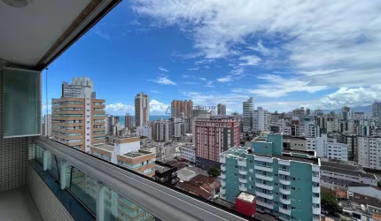 Apartamento com Vista para o Mar no Boqueirão, Praia Grande – 84m² 2dorms 1suíte