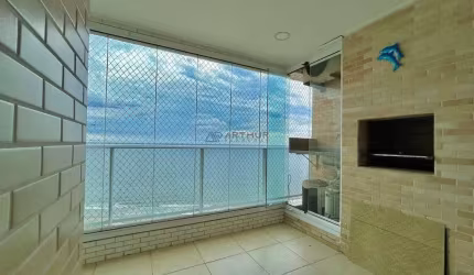Apartamento à venda em Praia Grande frente mar 2 dormitórios, 1 suíte e lazer