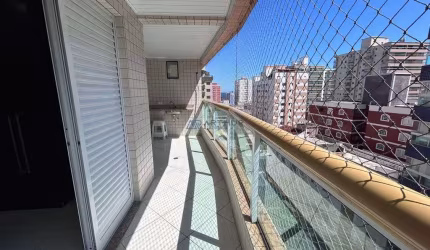 Apartamento a venda em Praia Grande, 02 dormitórios, sacada com frente rua