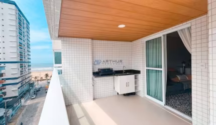 Apartamento à Venda em Praia Grande com 2 quartos, 1 suíte, 1 vaga e Vista Mar