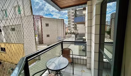 Apartamento a venda em Praia Grande, 1 dormitório, Sacada e segunda quadra praia