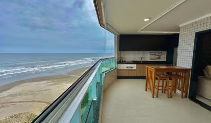 Apartamento Frente Mar à venda em Praia grande, 3 dormitórios e Lazer Completo