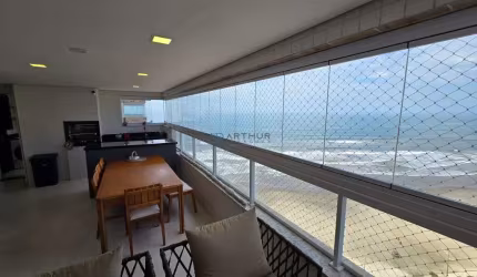 Apartamento em Praia Grande, à venda com 3 dormitórios e vista mar definitiva