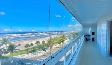 Apartamento à venda em Praia Grande frente mar 3 dorms sendo 1 suíte, 2 vagas