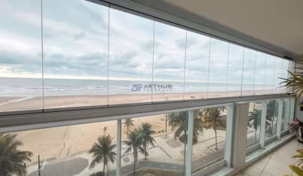 Apartamento à venda frente mar em Praia Grande com 03 quartos, 02 suítes