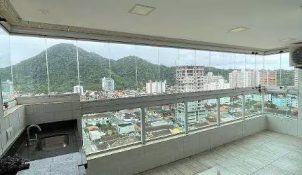 Apto de  2 dorm(s), sendo 1 suíte, 2 vagas , varanda Gourmet, Forte-Praia Grande SP.