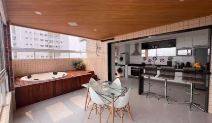 Cobertura duplex 3 dorm(s), sendo 3 suítes, 130m², 3 vagas, alto padrão - Guilhermina Praia Grande SP.
