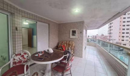 Apto de 3 dorm(s), sendo 1 suíte, 2 vagas, varanda gourmet com vista mar na Tupi em Praia Grande SP.