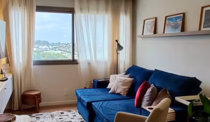 Una: Apartamento de Andar Alto, Mobiliado e Decorado.