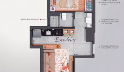 Apartamento com 1 dormitório à venda, 35 m² por R$ 740.000,00 - Jardim Paulista - São Paulo/SP