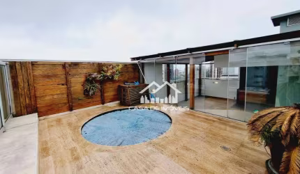 Vende linda cobertura com piscina, churrasqueira e 3 suítes na Vila Andrade.