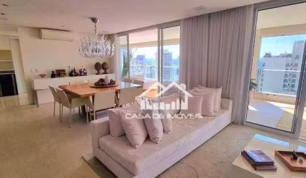 Vende apartamento com 274m², 3 suítes, 4 vagas, vista livre, varanda gourmet, no  Brooklin
