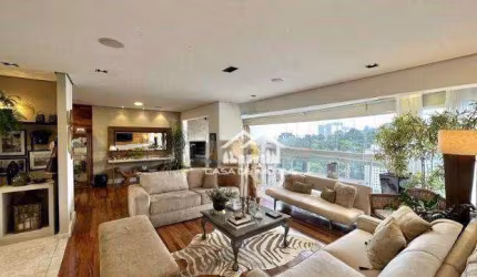 Vende apartamento de 173m², com 3 suítes, 4 vagas e lazer clube, na Vila Andrade.