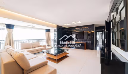 Aluga apartamento com 178m², varanda gourmet, 3 suítes e 3 vagas, no Brooklin