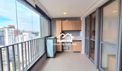 Aluga apartamento novo, com 58m², 2 dormitórios, 1 suíte, 1 vaga, ao lado do metrô Brooklin.