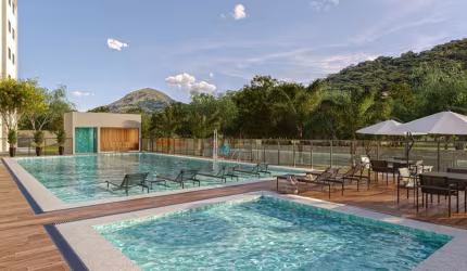 Lindo Apartamento no Pontal Oceânico com 2 quartos, suíte e varanda