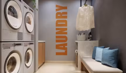 studio com rooftop e vista para a Baía de Guanabara