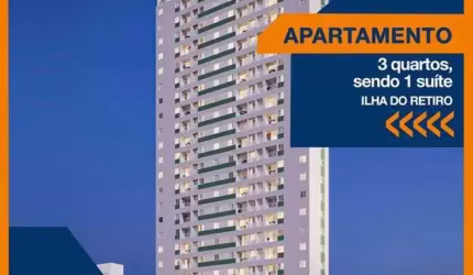 TFS - Lançamento na Ilha do Retiro | 3 quartos | 67m² | Lazer completo (Varandas da Ilha)